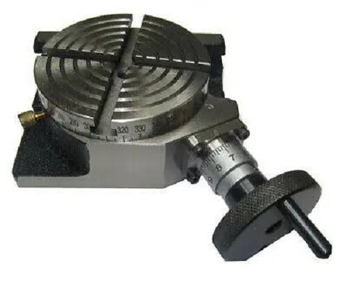 4" 100MM Rotary Table Horizontal Vertical 4 Slots for Milling Machine Regular