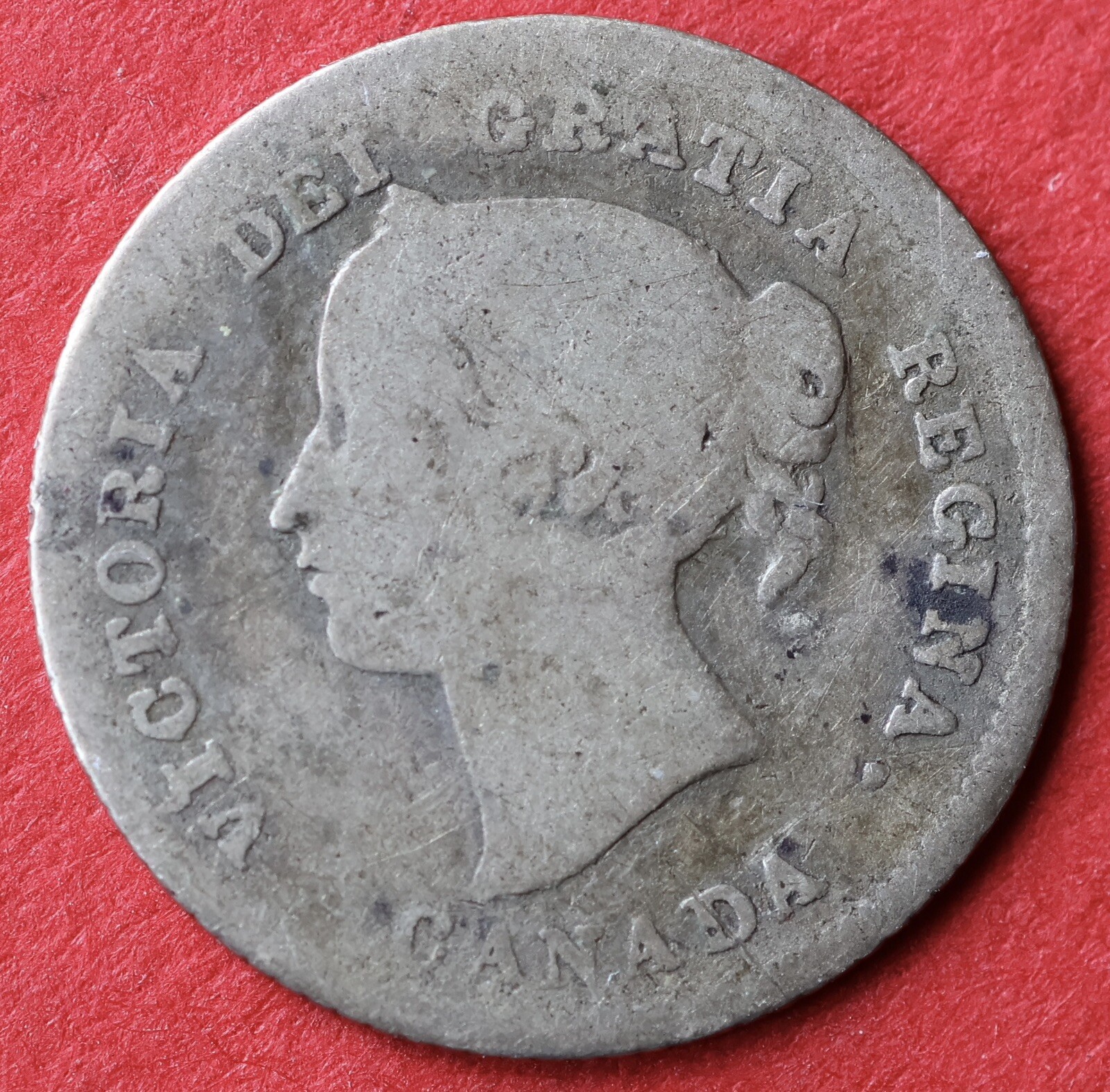 1874H Canada 5 Cents Plain 4 - G/VG - Lot#10162