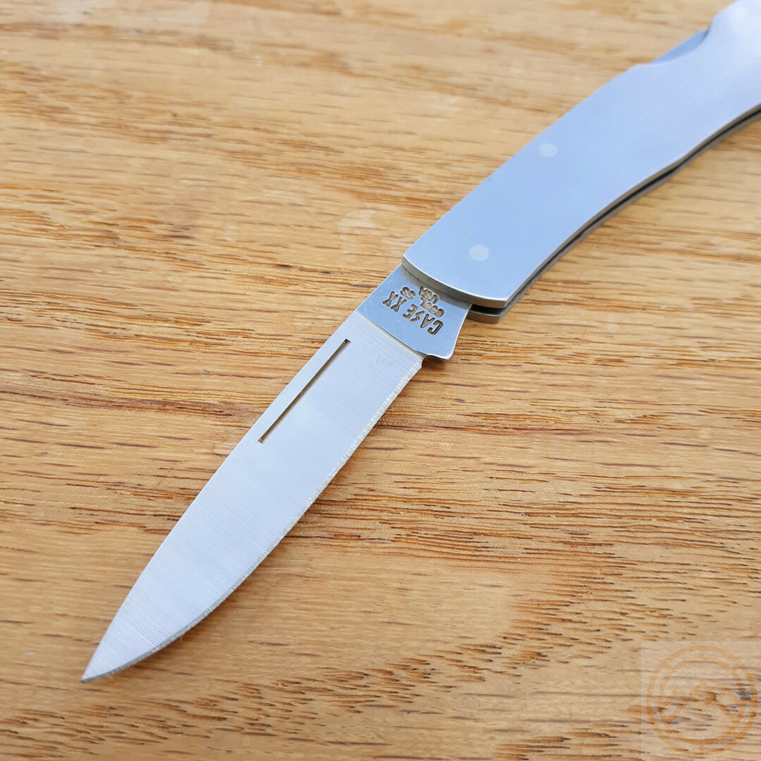 Case XX Executive Lockback Folding Knife Stainless Steel Blade Stainless Handle