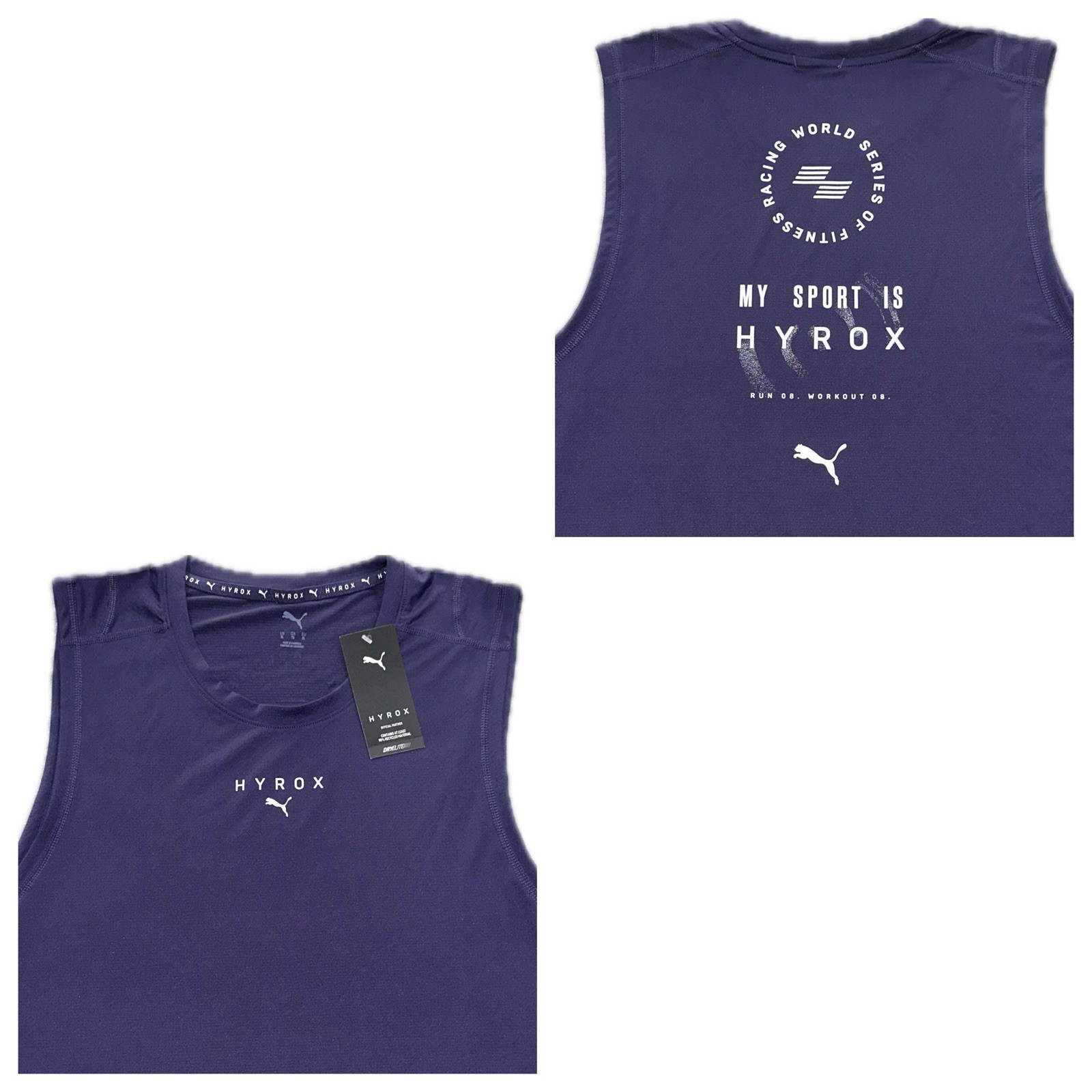 Puma X Hyrox Dryelite Purple Tank Top Shirt Adult XL New $52 MSRP