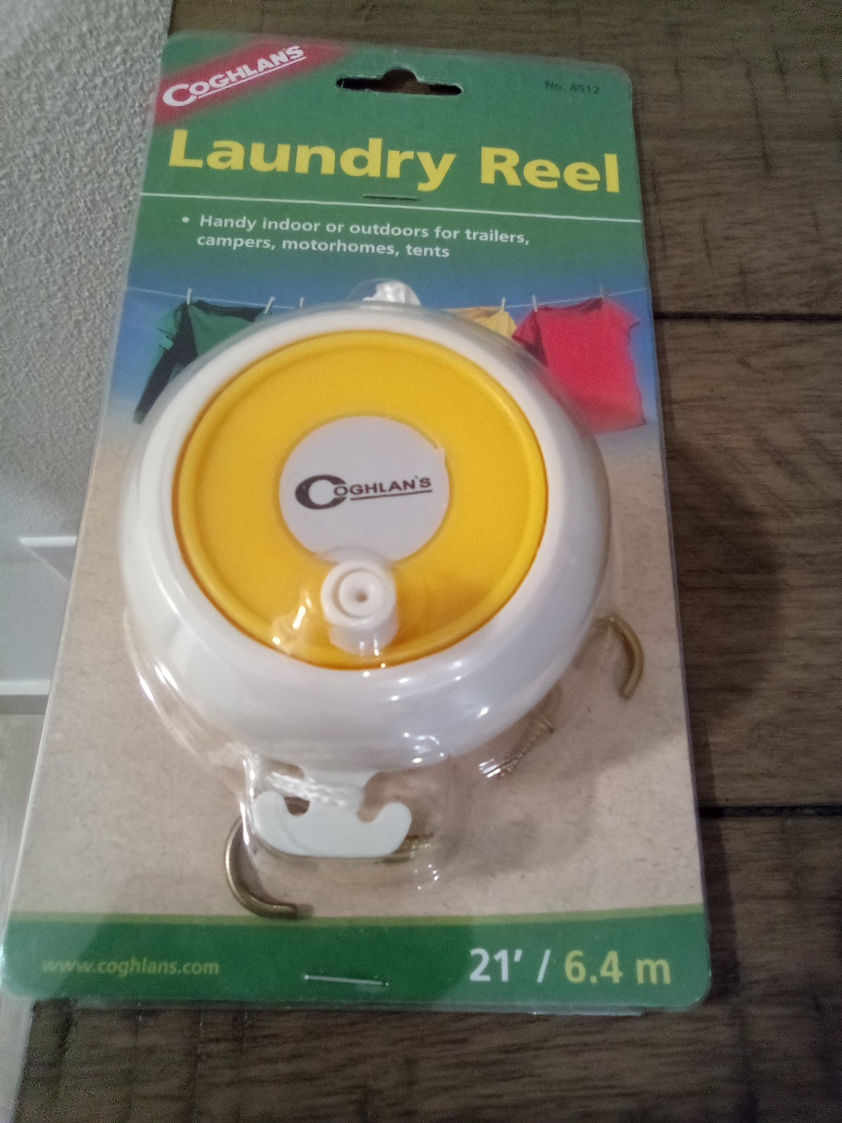 1984 Vintage Coghlan's Laundry Reel Portable Clothes Line  21 Ft - No 8512