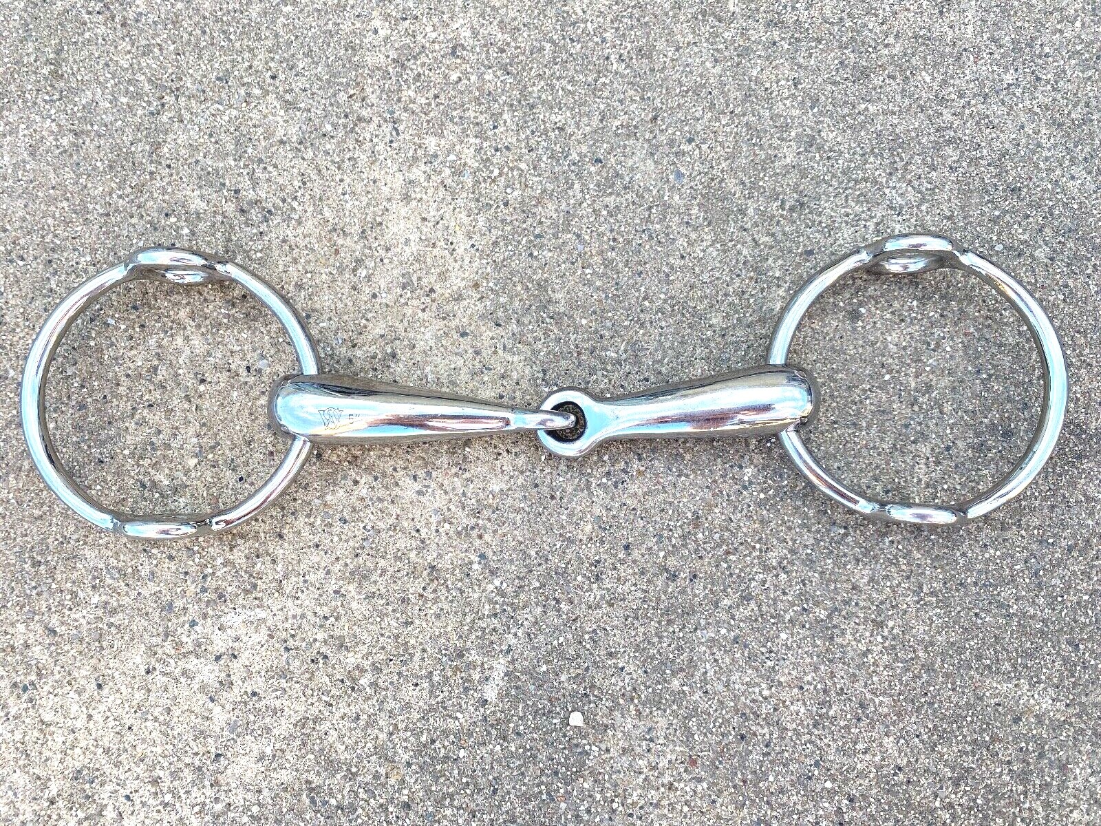 Smith-Worthington 5" stainless steel jointed loose ring gag bit