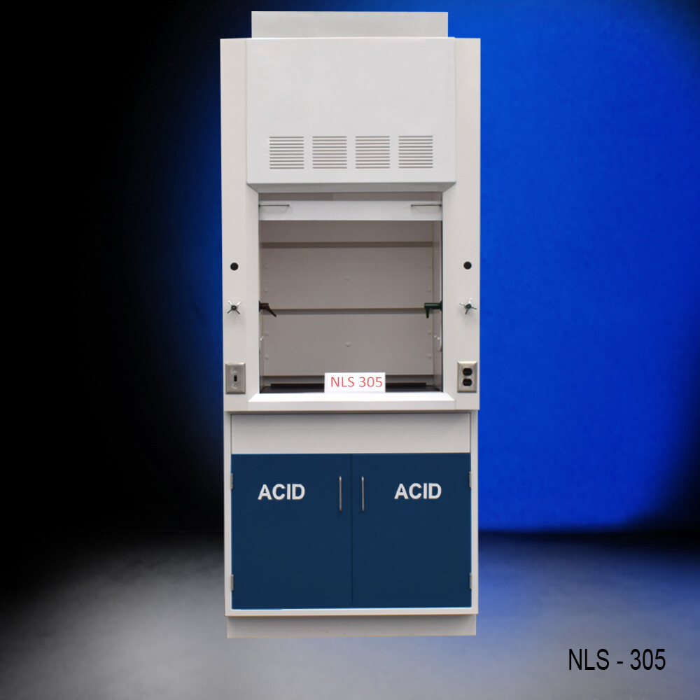 Fisher American 3' Laboratory Fume Hood w/ ACID Storage / E2-414