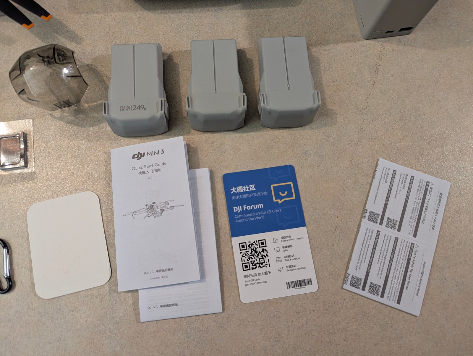 DJI Mini 3 Drone Bundle - 3 Batteries, Case, 256GB SD Card, Extra Props + Case
