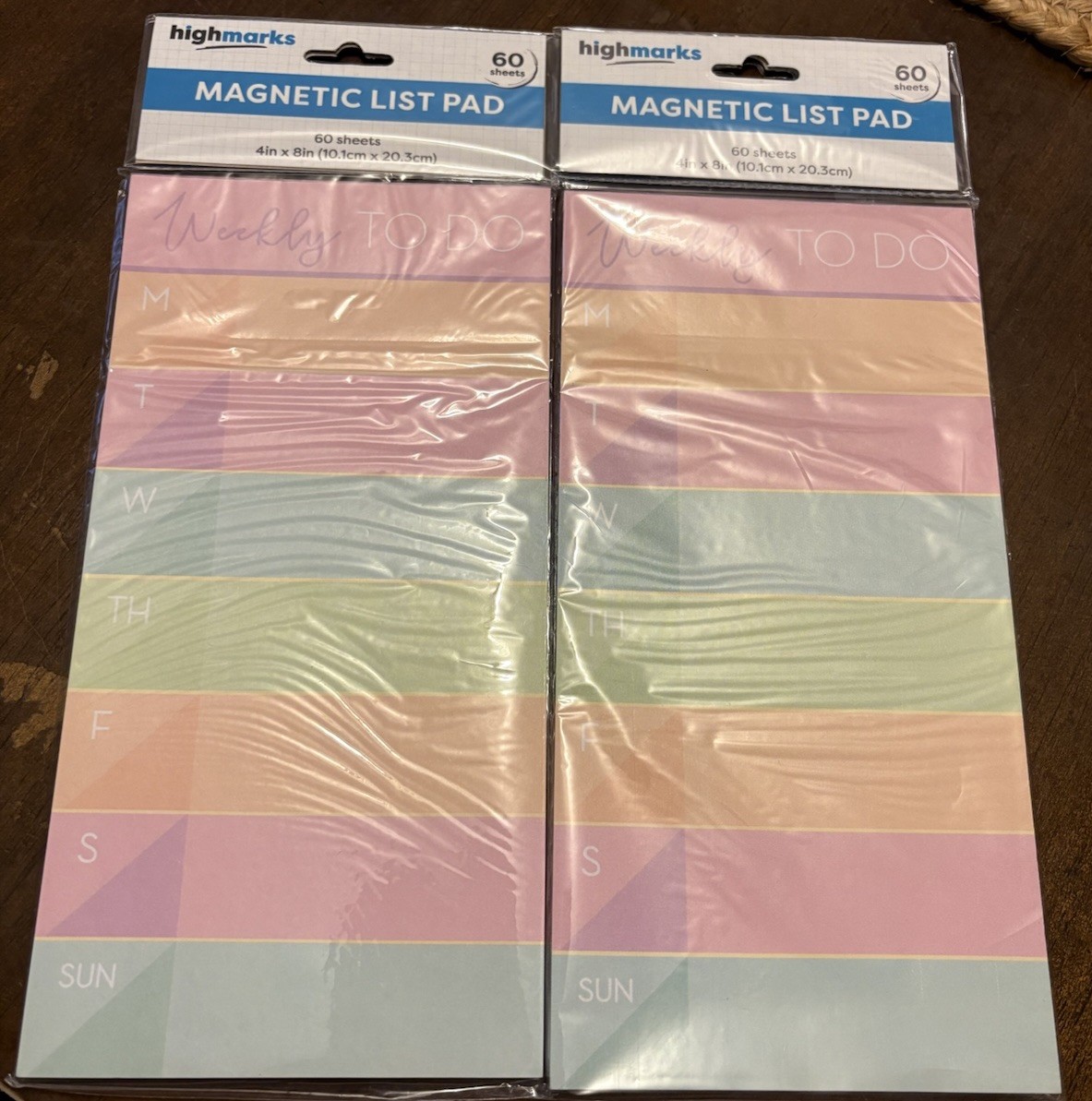 highmarks magnetic list pad 60 sheets per pad * set of 2