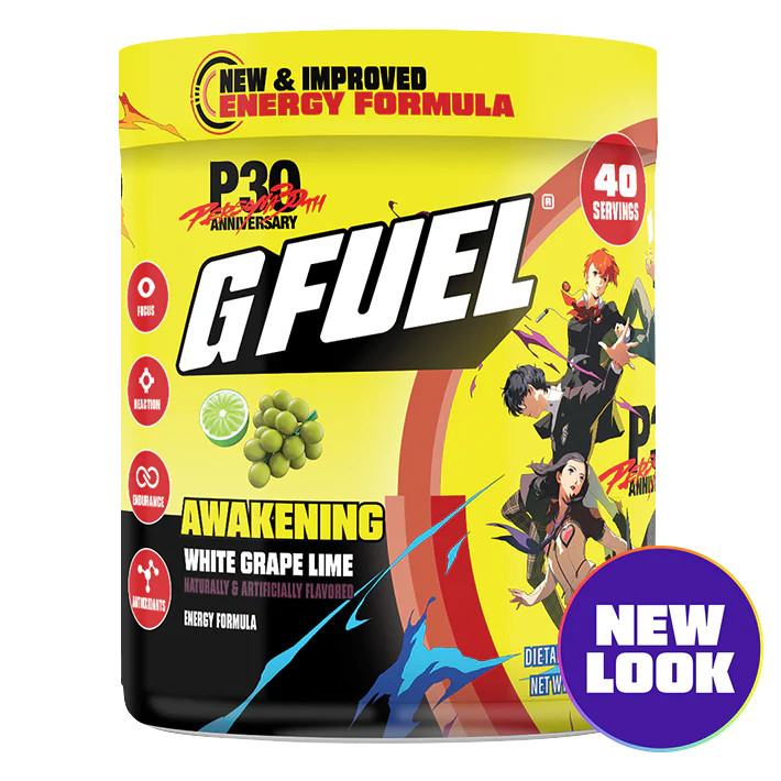 G Fuel Persona 30th Anniversary P30 Awakening Tub 40 Servings Energy Formula 2.0