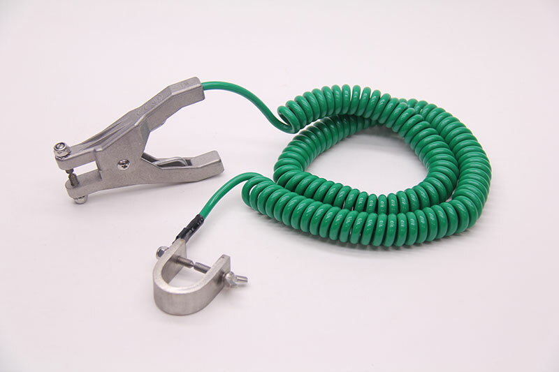 Spiral/Coiled Cable Grounding Assembly & C Clamp