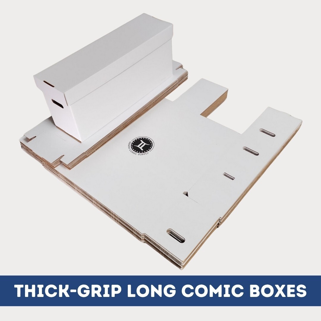 GEMINI Thick-Grip Long Comic Storage Box with Lid (glue-free)