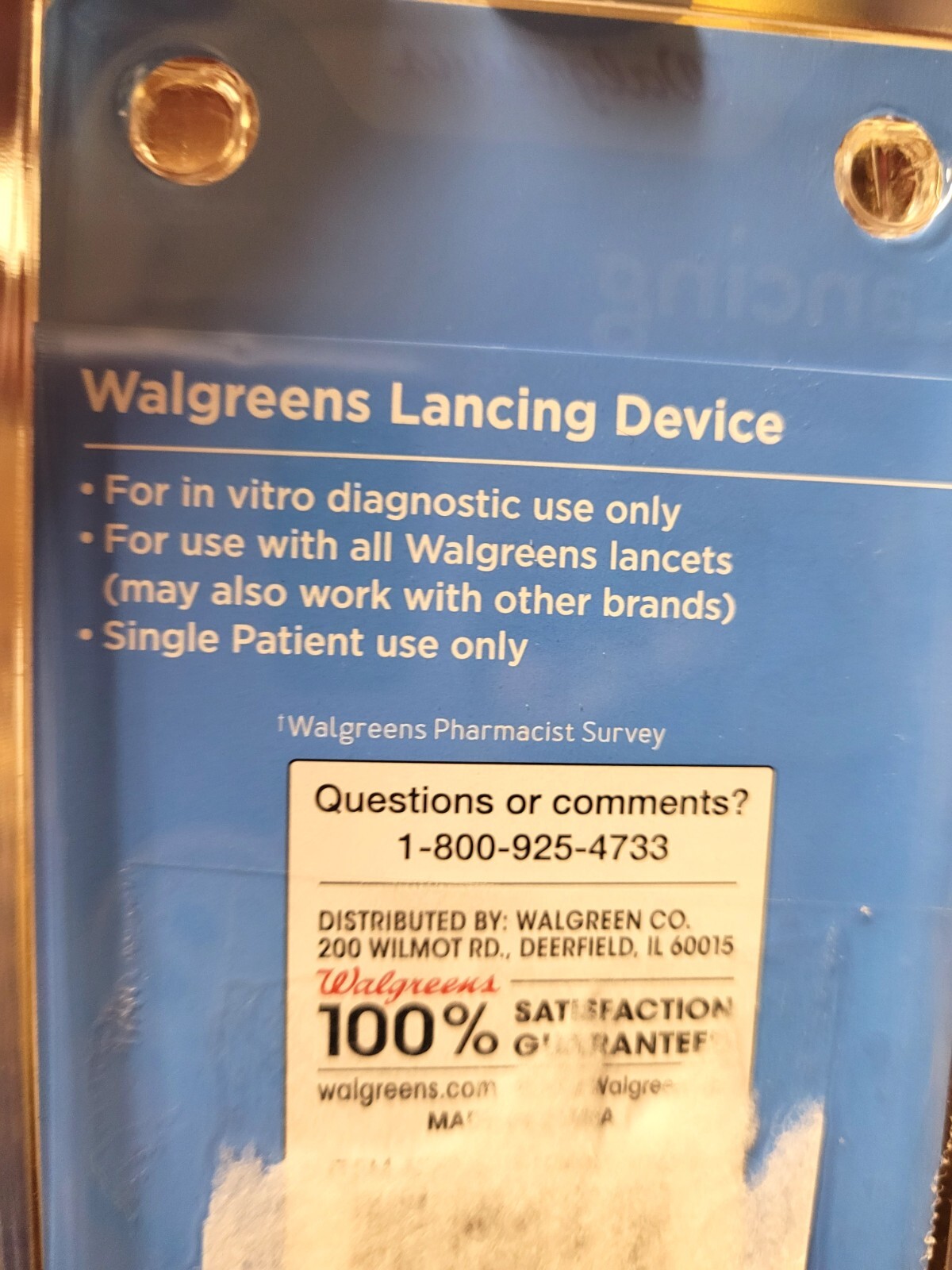 Walgreens 200 Lancets 30G with Adjustable Lancing Device EXP 08/27