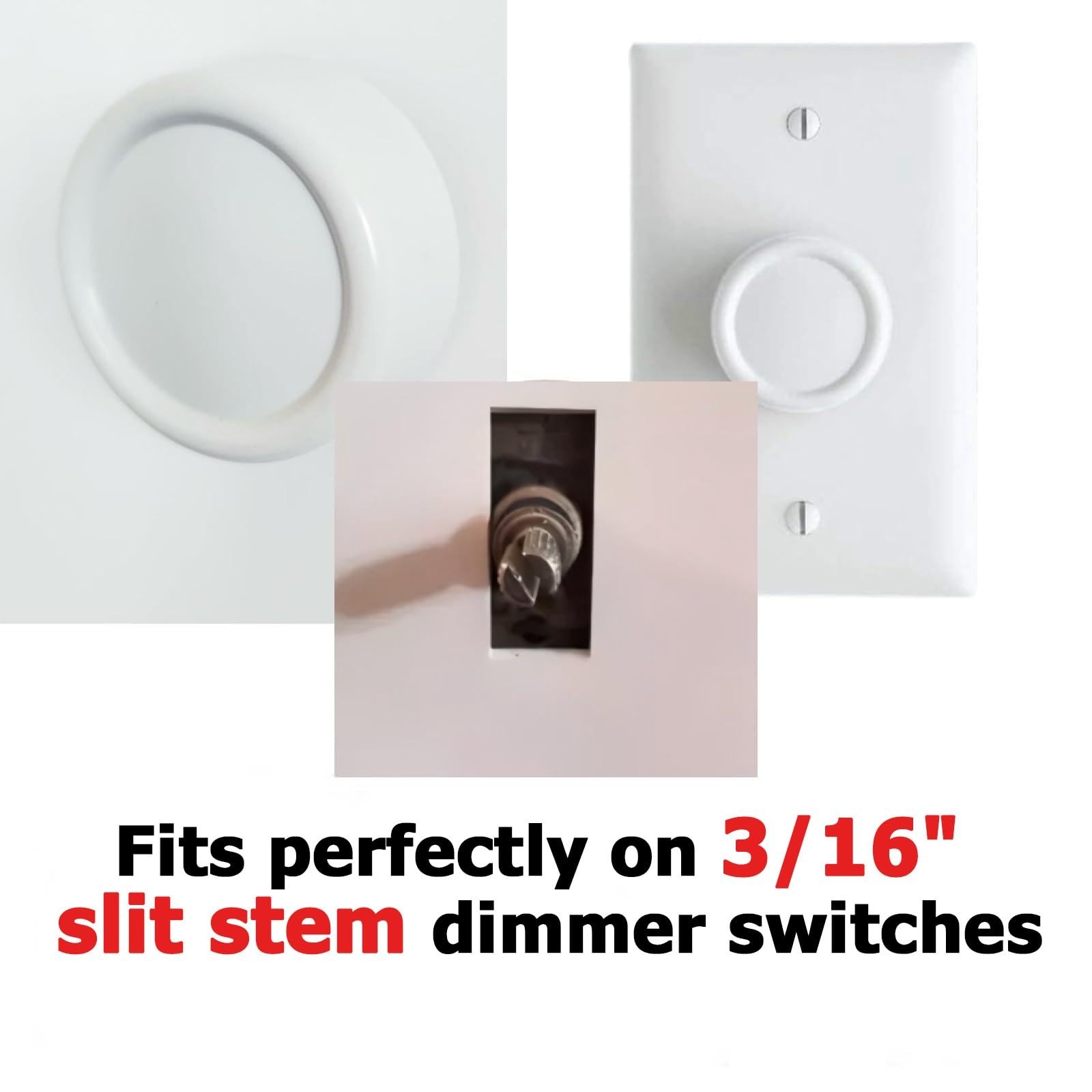 RRKWV Rotary Replacement Dimmer Knobs, White (2) 2
