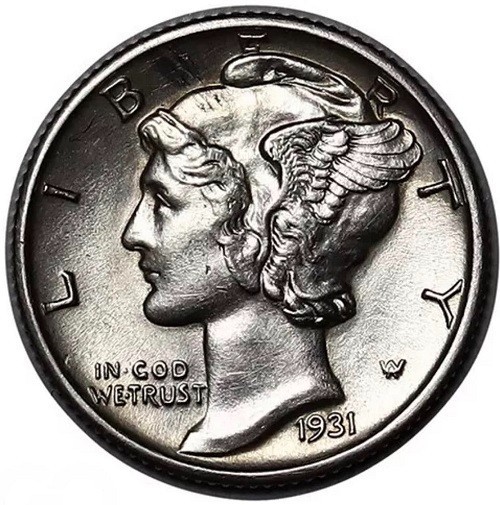 1931-S Mercury Dime Rare Key Date, Better In Hand Only Black Shadows In Pic #8