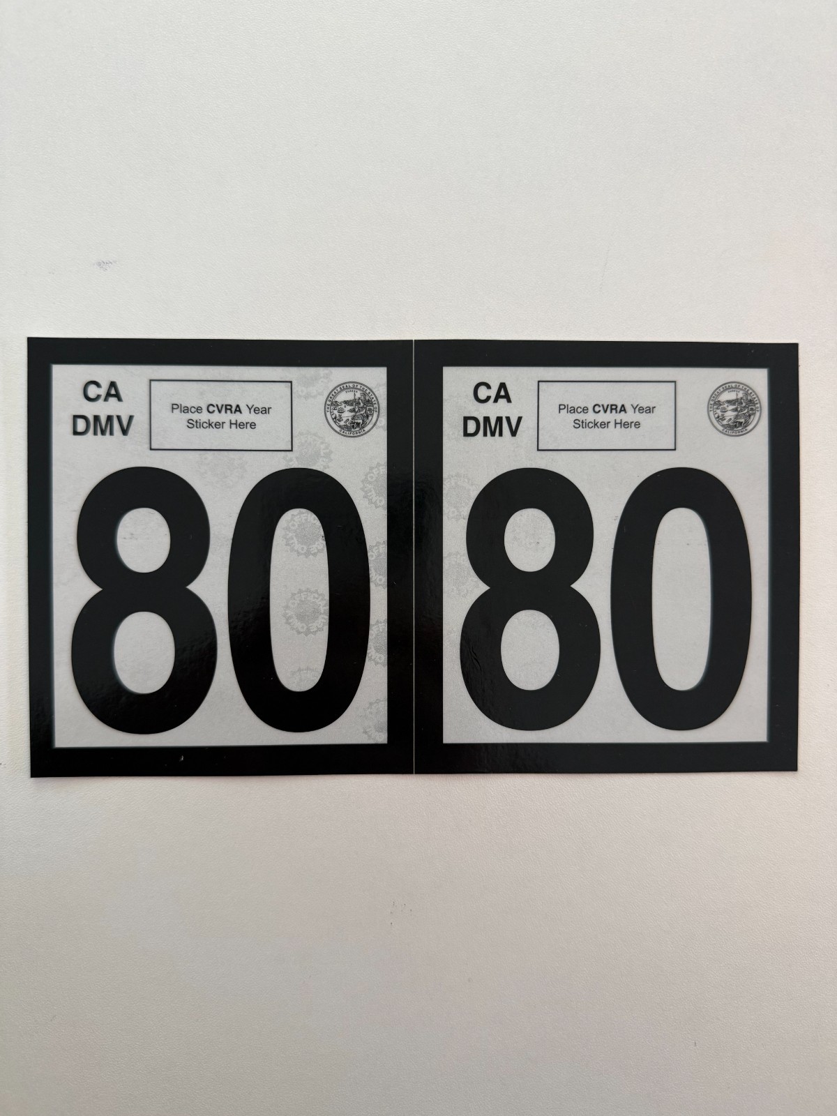 California DMV Commercial Gross Vehicle Weight Sticker – 80,000 lbs (GVW)(CGW)