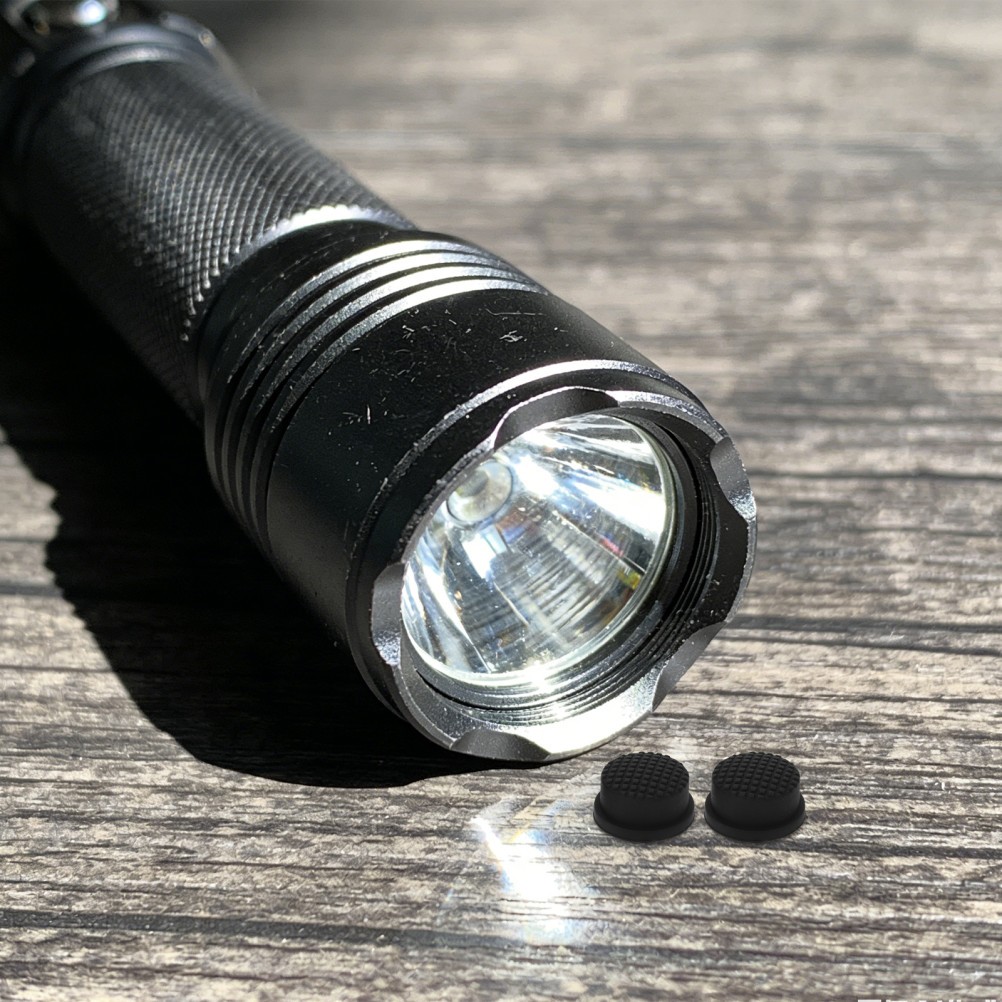 2 PCS Waterproof Rechargeable Flashlight Handheld Boot Button Cap