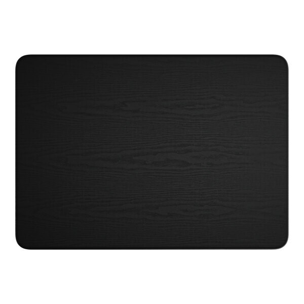 30" x 42" Rectangular Restaurant Table Top with Black Laminate Top Finish
