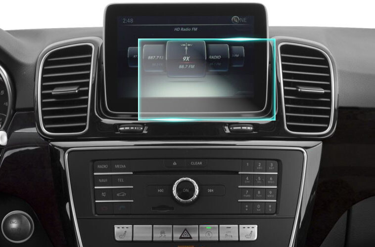 Crystal Clear Screen Protector for 2016 Mercedes Benz GLE300 Vehicle Navigation
