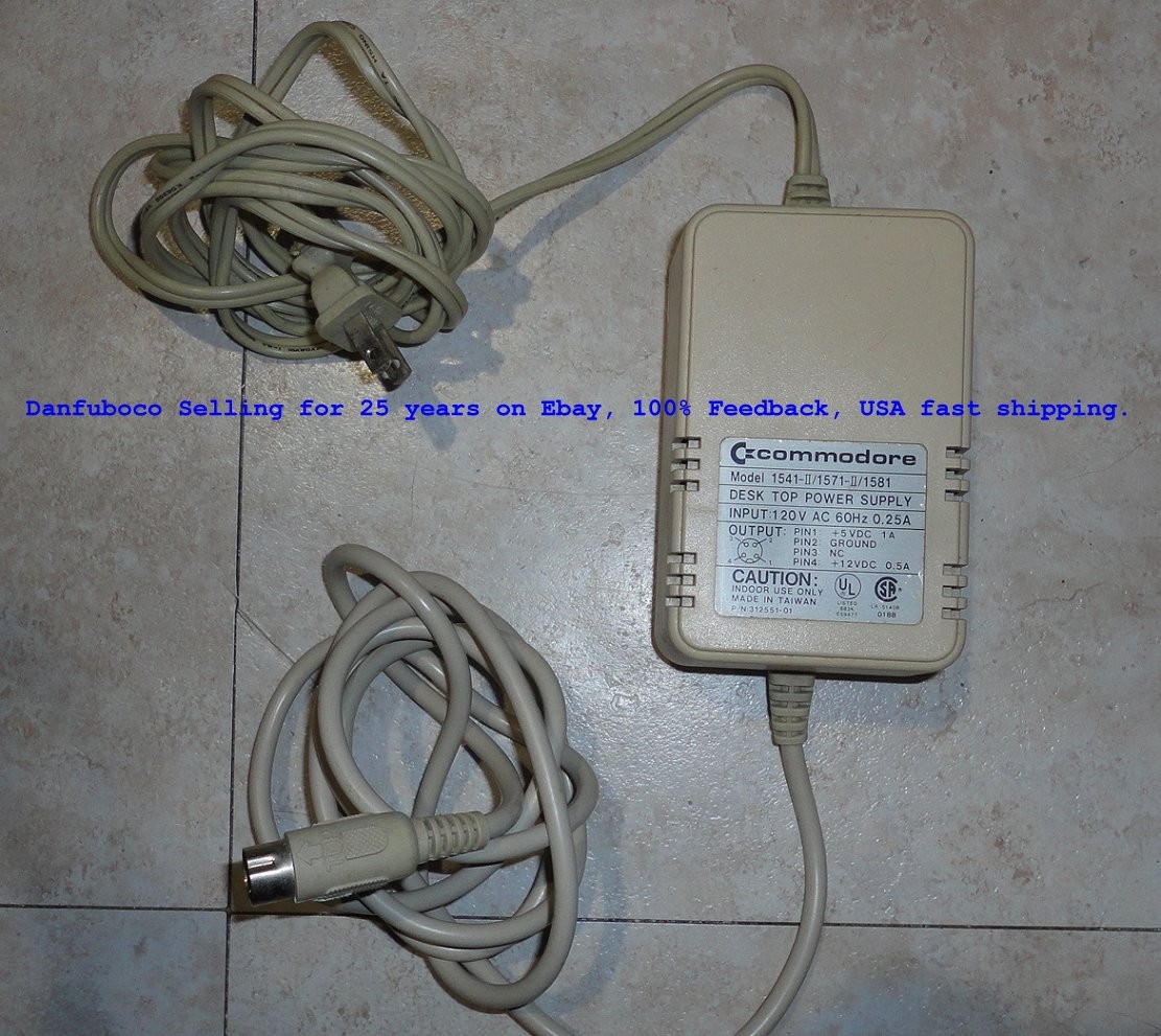 Commodore 1541-II/1571-II/1581 Desk Top Power Supply + 5 volts, + 12 volts