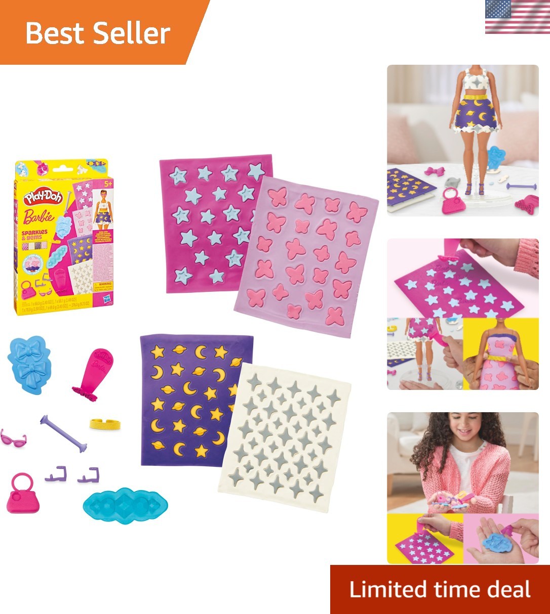 Inspire Creativity with Barbie Sparkles & Gems: 4 Modeling Sheets & Accessories