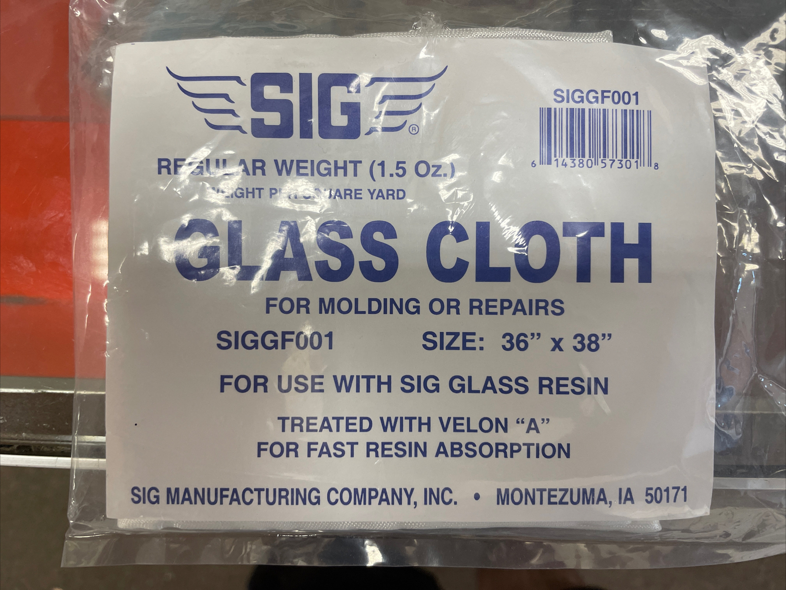 SIG SIGGF001 Regular Weight Glass Cloth •