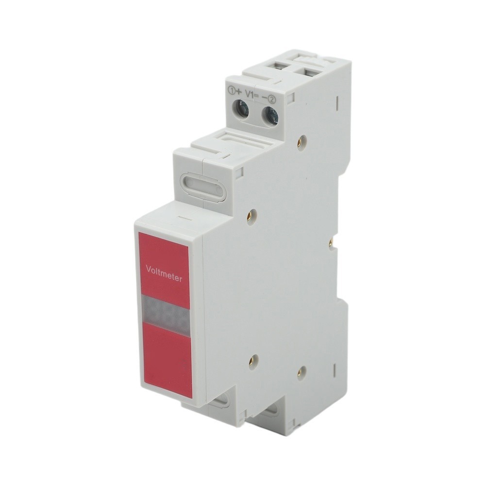 LED Display Voltage Meter for Din Rail Installation Supporting 11 310V DC Range