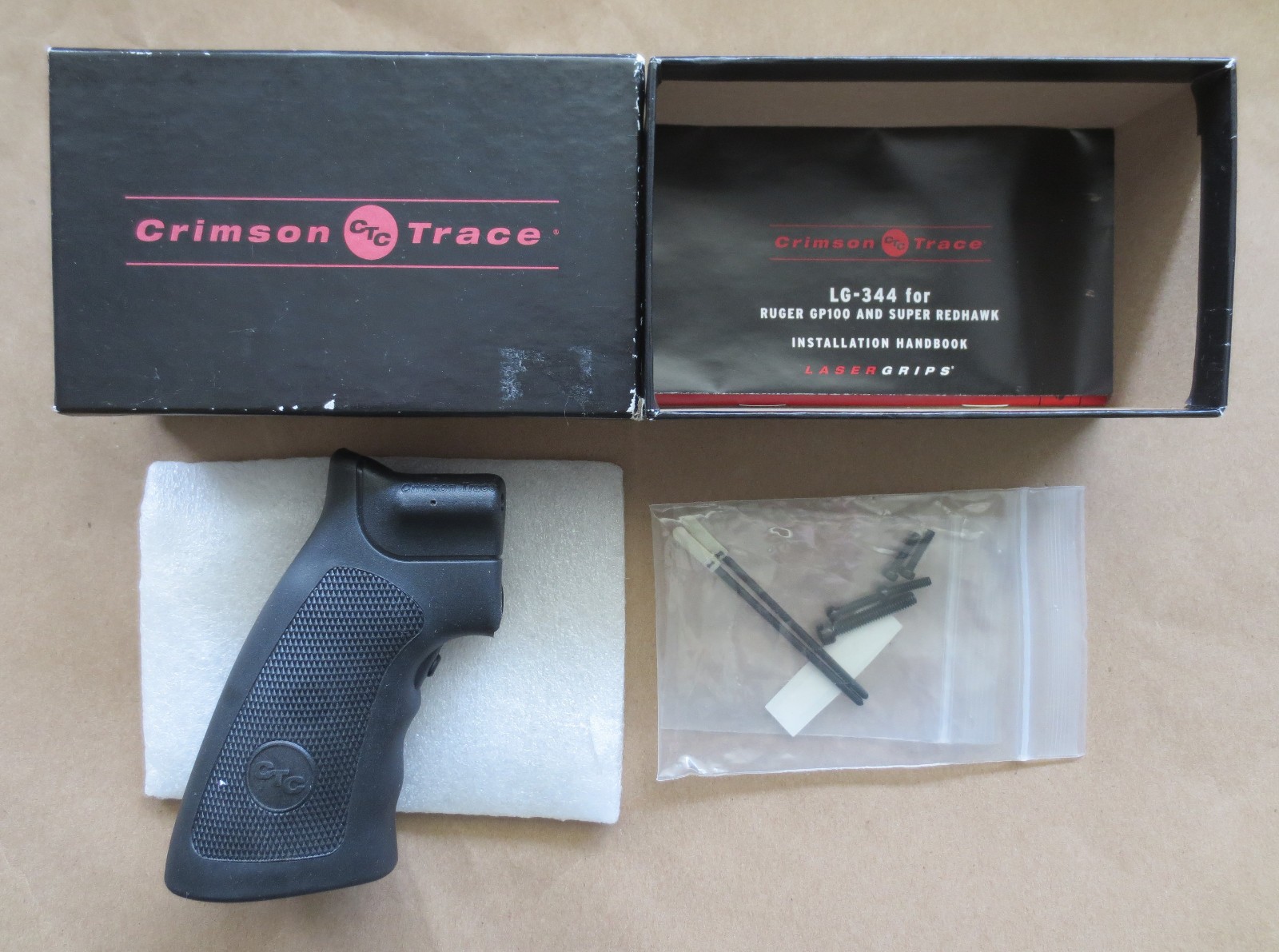 Crimson Trace LG-344 Laser Grips Ruger GP100, Super Redhawk, Alaskan *Not Talo*