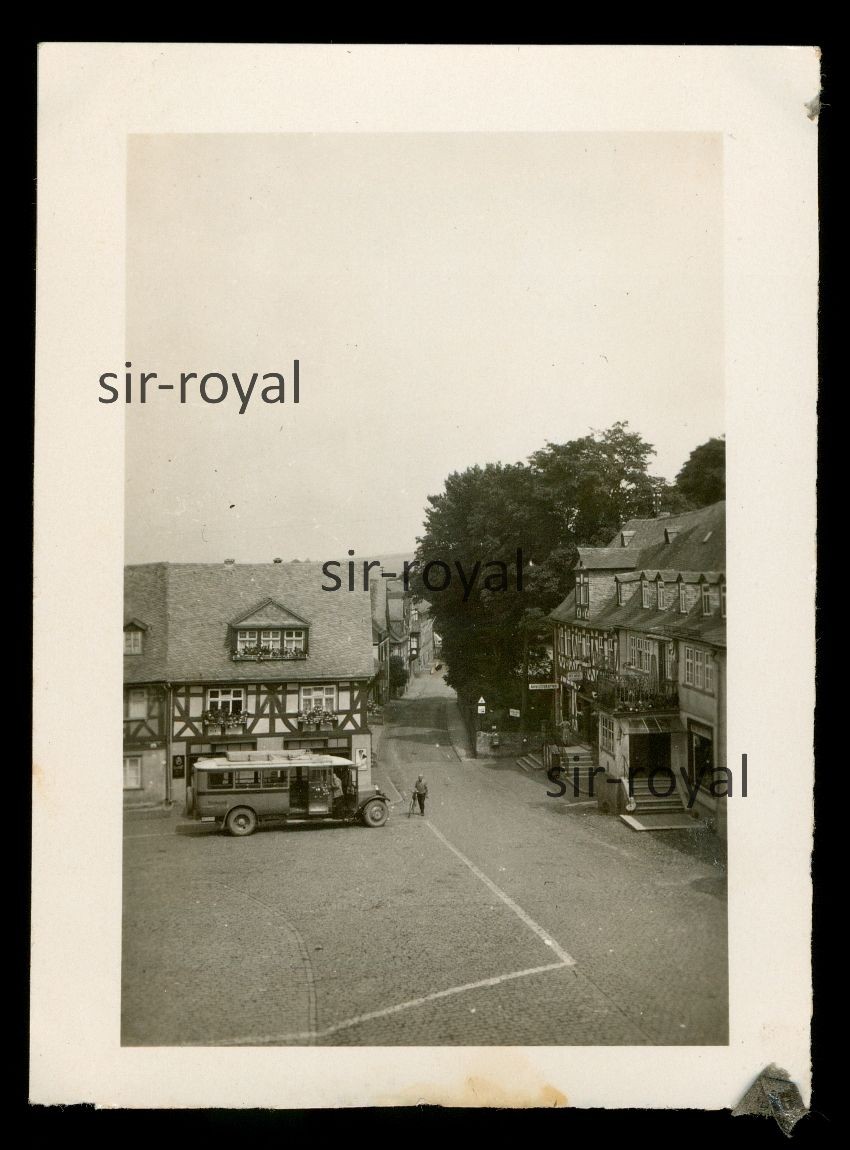 Braunfels around 1930 - Marketplace Coach Half-Timbered Houses - Photo 6x9cm
