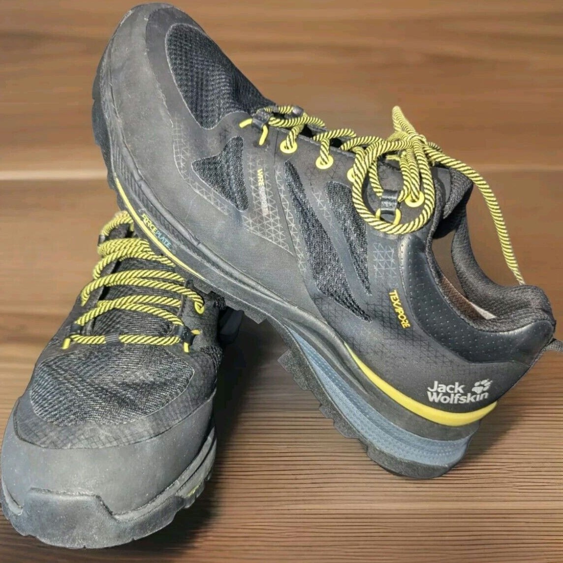 Jack Wolfskin Shoes Mens 9.5 Black Force Striker Texapore Low Waterproof Hiking