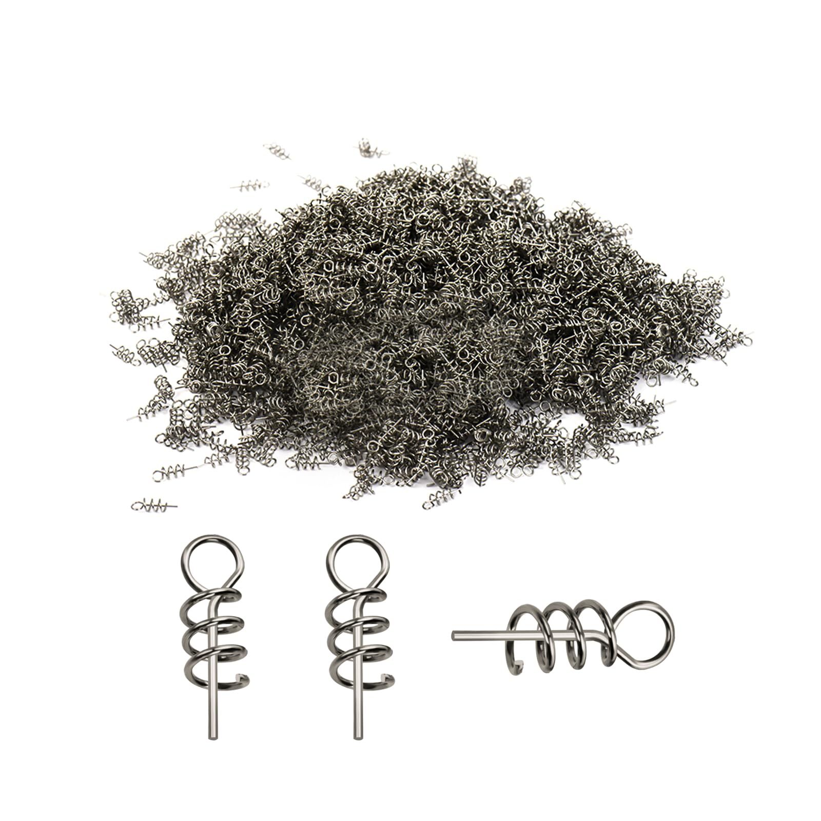 Screw Spring Twist Lock Fishing Hook Centering Pin Swim Bait Keeper Springs