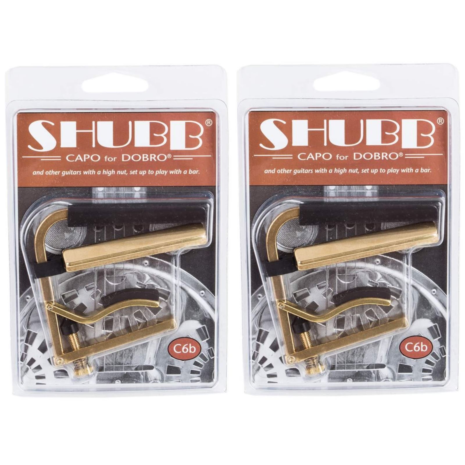 Shubb C6B Dobro Capo for Resophonic Guitars, Pack of 2