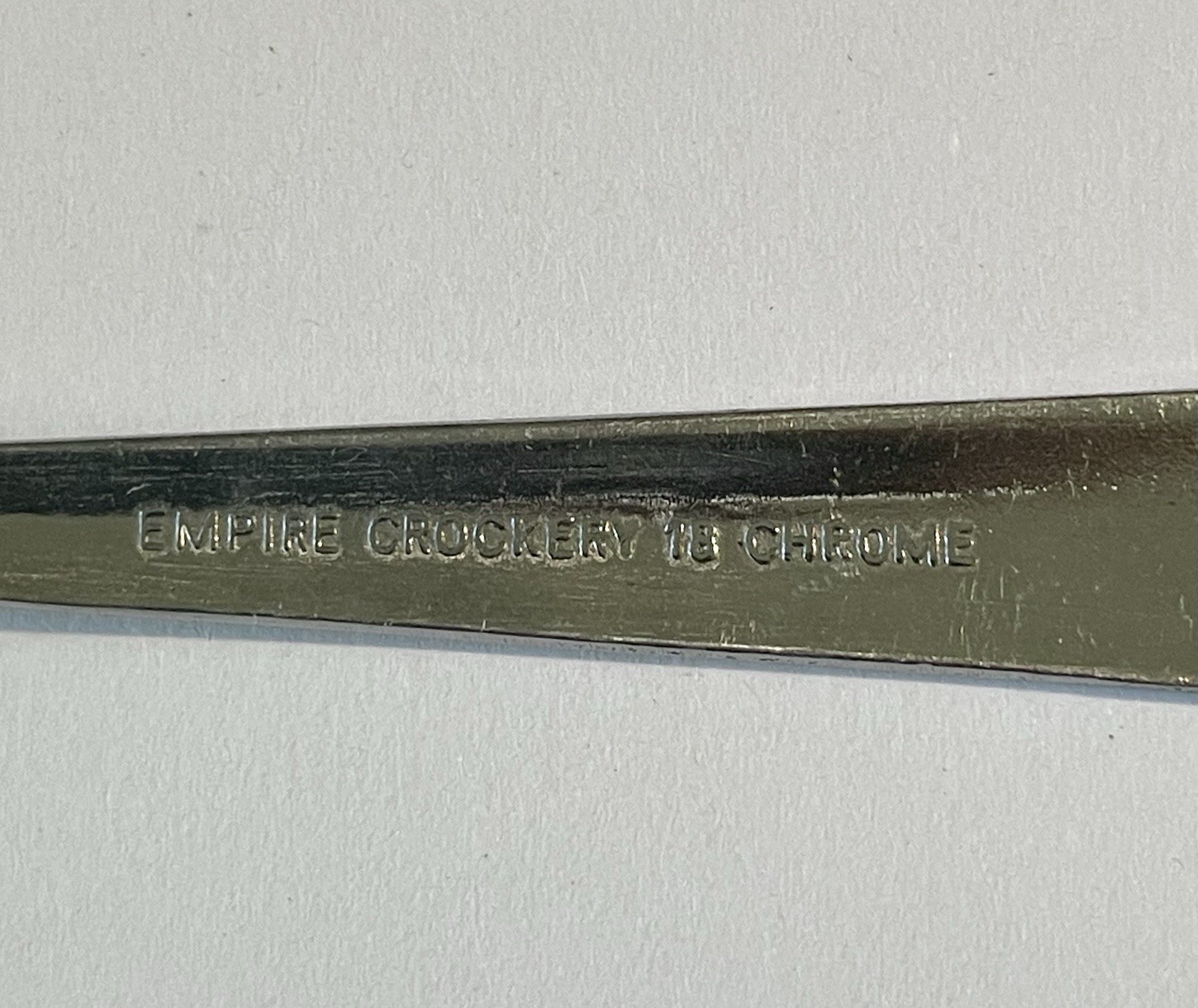 EMPIRE CROCKERY KOREA STAINLESS STEEL SOUP SPOONS UNKNOWN PATTERN