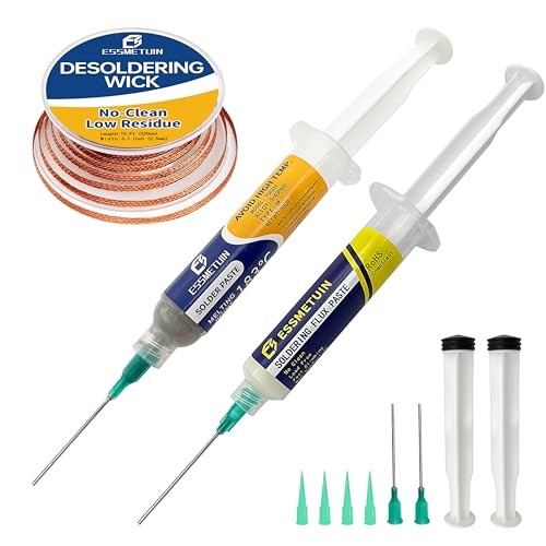 Solder Paste (Sn63/Pb37 30G) & No Clean Soldering Flux(10cc) for Electronic