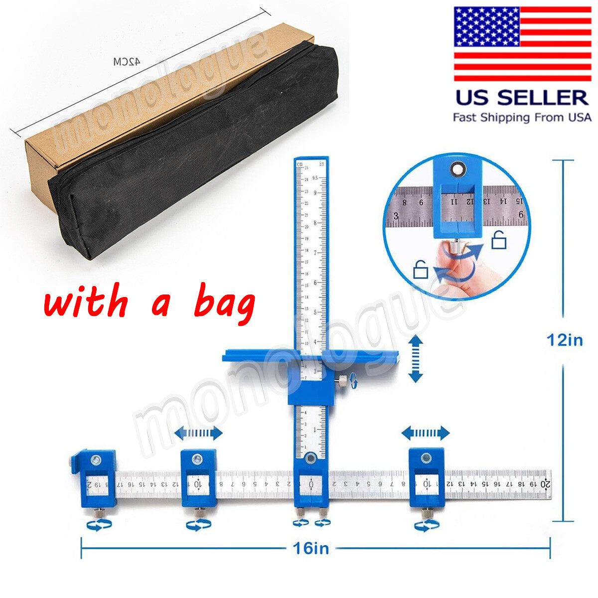 Cabinet Hardware Jig for Handles and Knobs Aluminum Alloy Drill Guide Sleeve