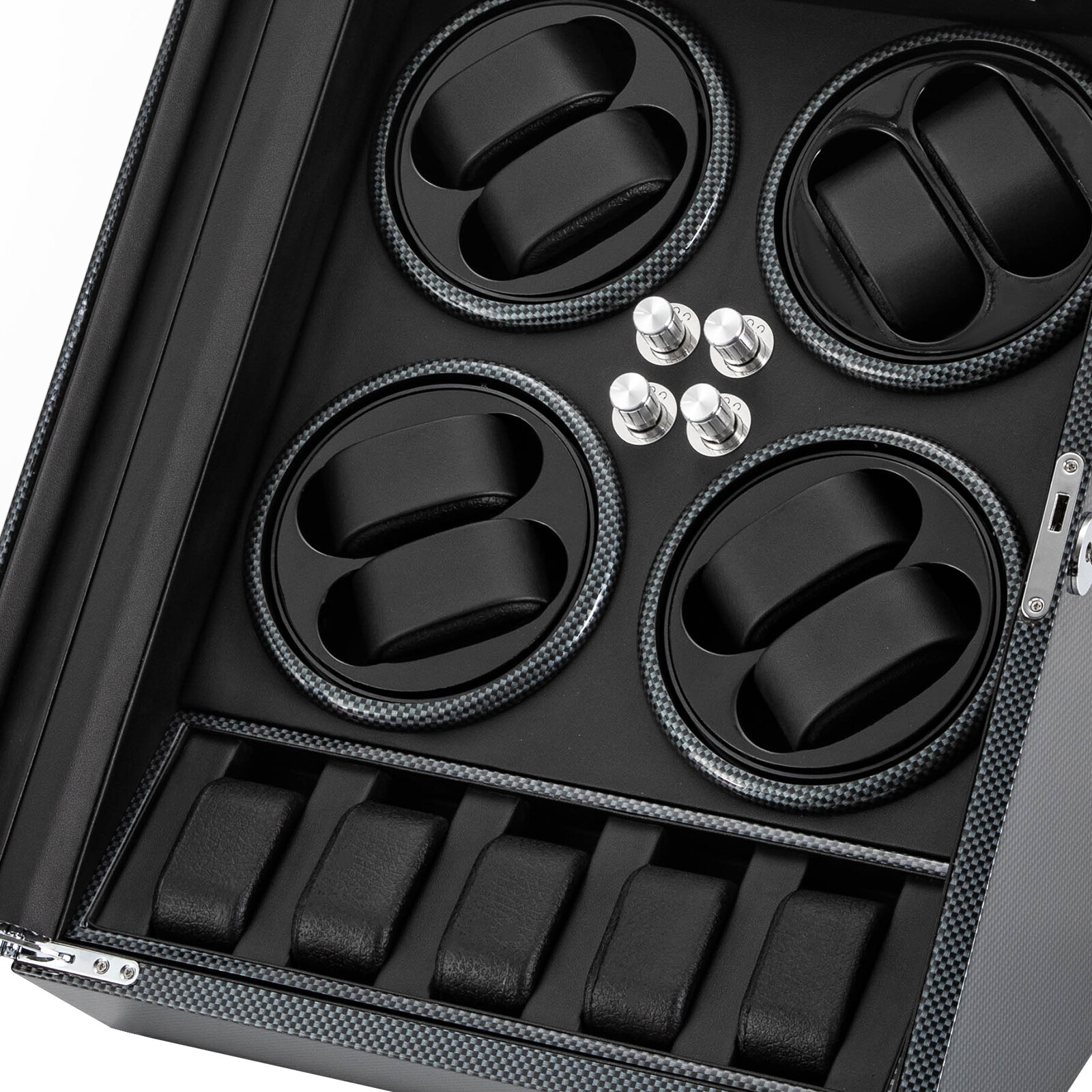 LED Light Automatic Watch Winder Box Display Storage Case 8+5 Watch Winder Box