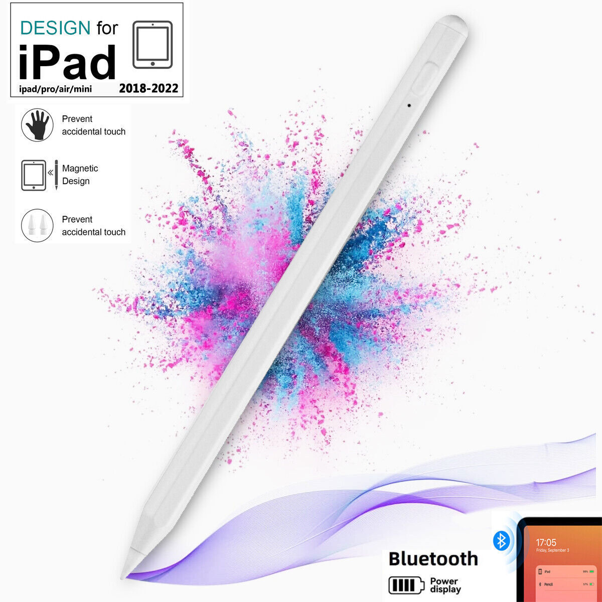 Stylus Pencil for Apple 10th 9th 8th 7th 6th Generation, iPad Pro,Air 5/4,Mini 6