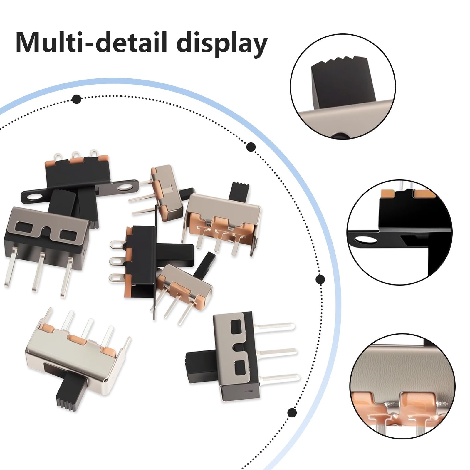 VEXUNGA Slide Switch Set Mini Micro Switches SPDT 1p2t Small Toggle...