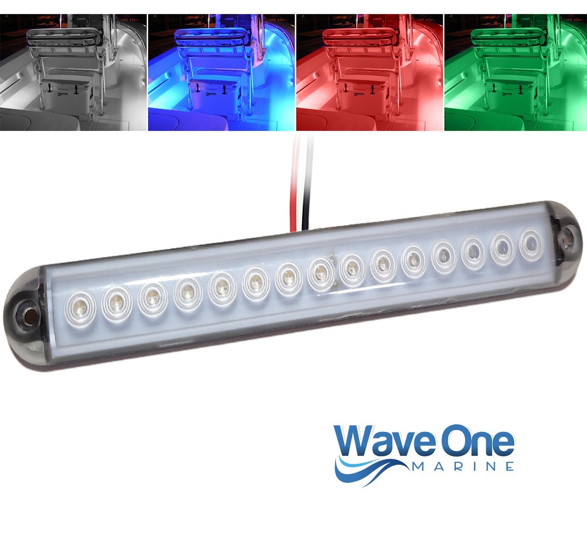 Wave One Marine | 8" LED RGBW ROUND EDGE Surface Courtesy Boat RV Deck Light