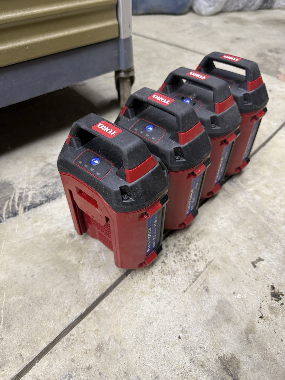 4x Toro 60V Flex-Force 2.0ah Batteries