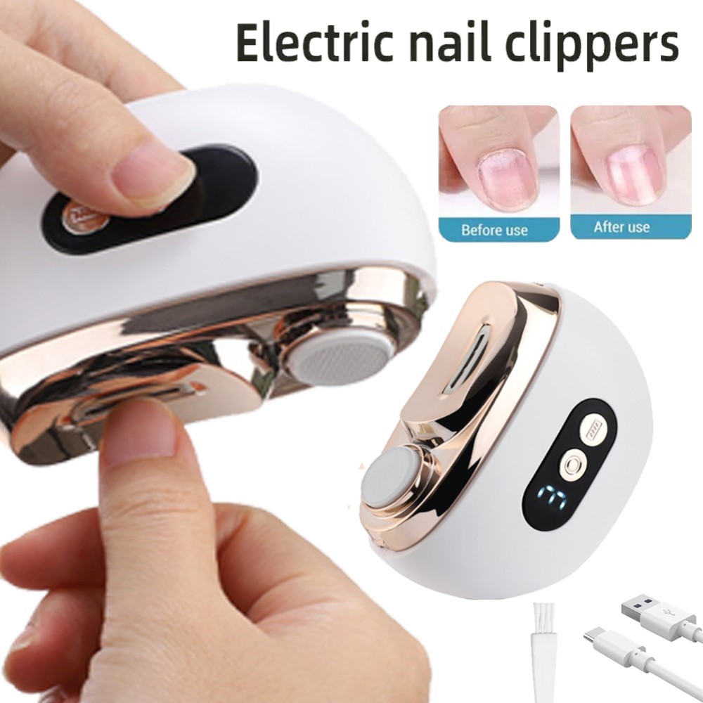 Safety Electric Nail Clipper Automatic Thick Nails Trimmer Professional Tool US