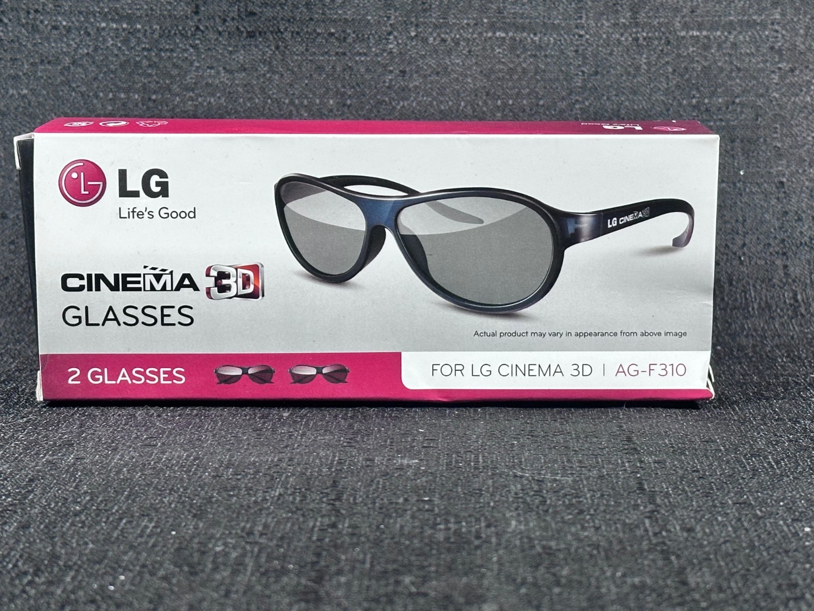 New LG AG-F310 Cinema 3D Glasses (2 Glasses set) for LG Cinema 3D C3
