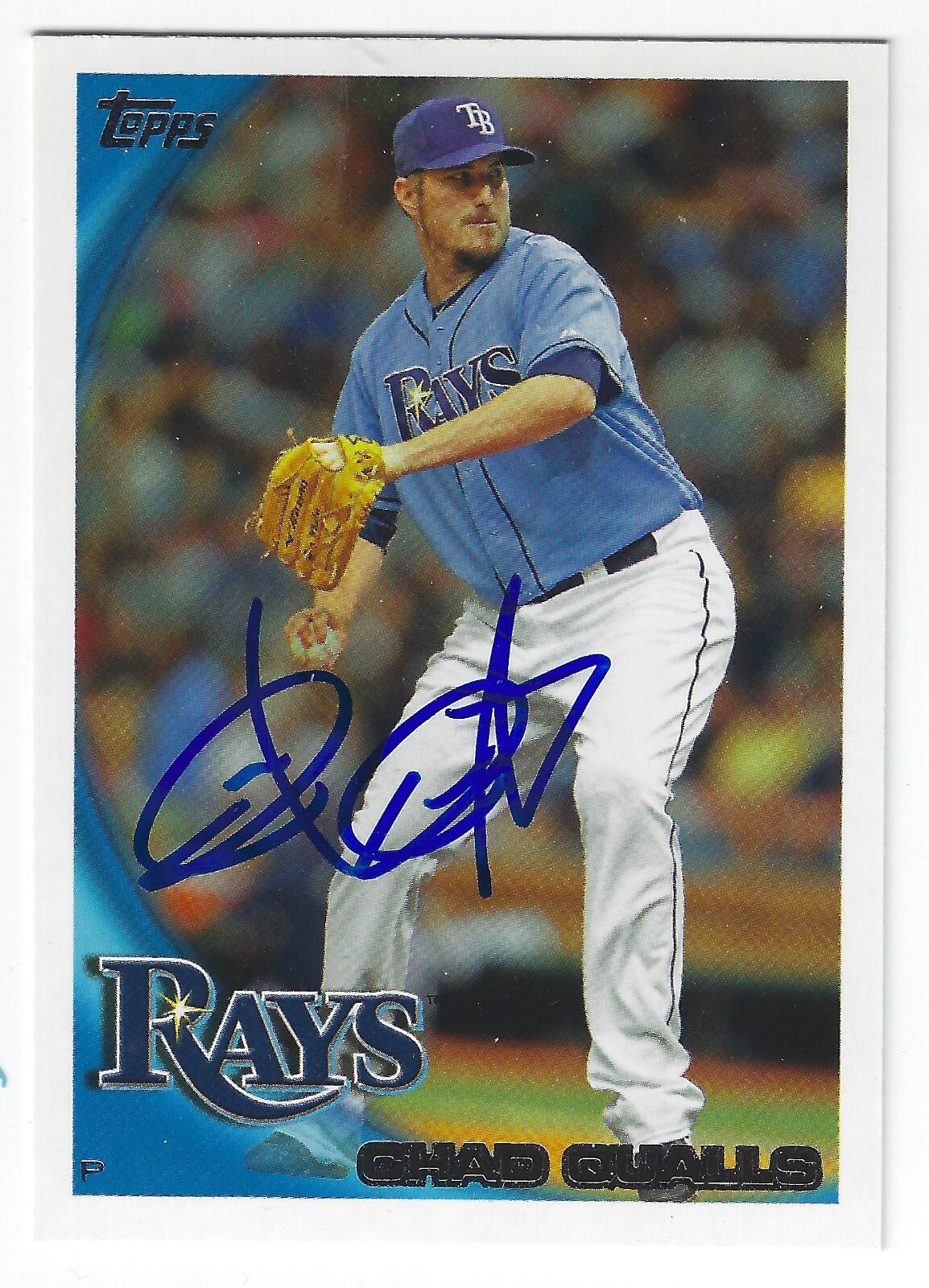 CHAD QUALLS TAMPA BAY RAYS SIGNED CARD YANKEES PIRATES ROCKIES PHILLIES ASTROS
