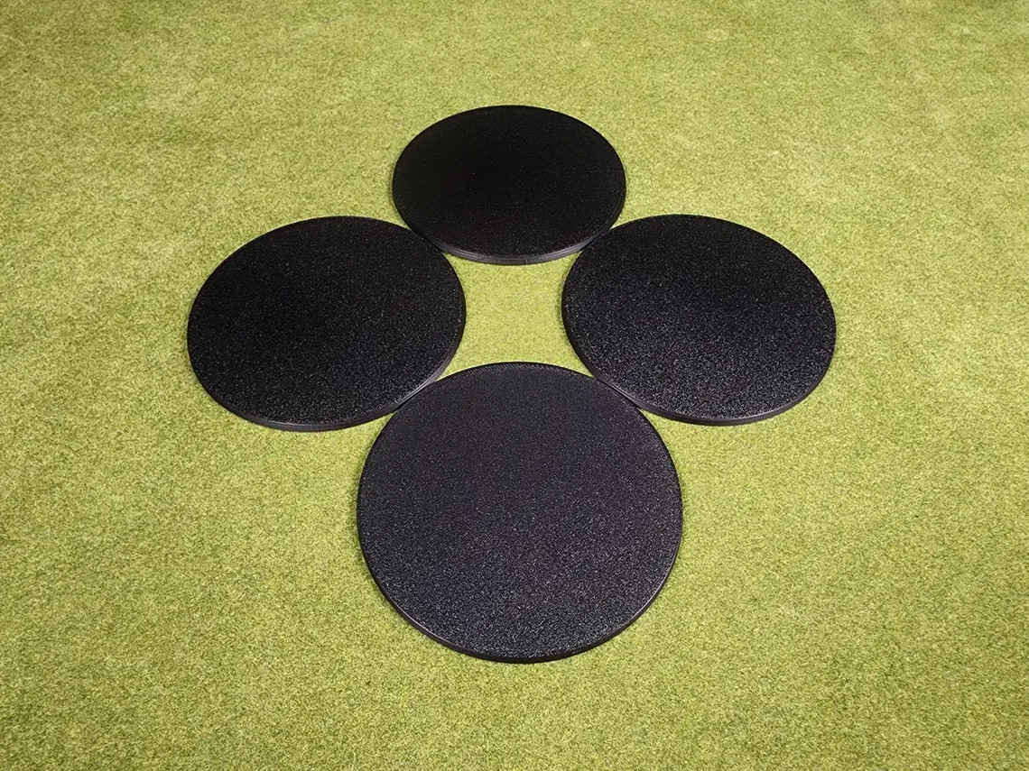 130mm Round Bases - Plain Beveled Bases - Wargaming Old School Bases