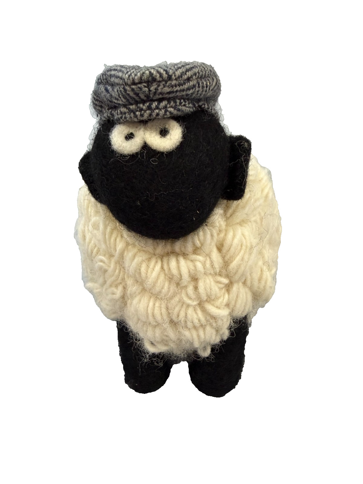 Irish Sheep with Flat Cap Handcrafted Erin Knitwear "Knit Bits" Collection