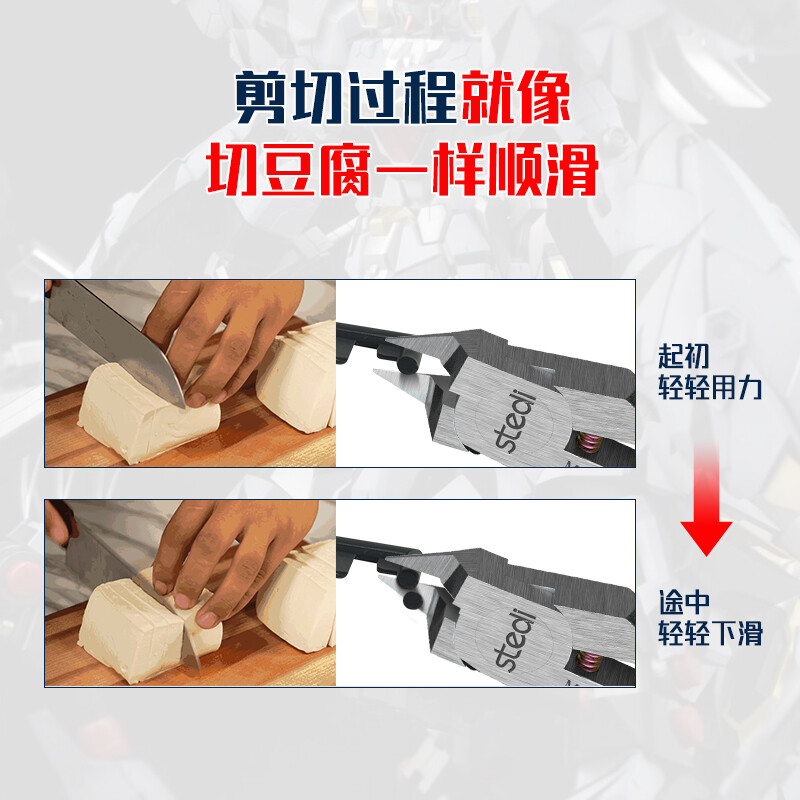 Stedi MS-108 Ultra-thin Single-edged Premium Pliers Model Cutting Tool Nipper
