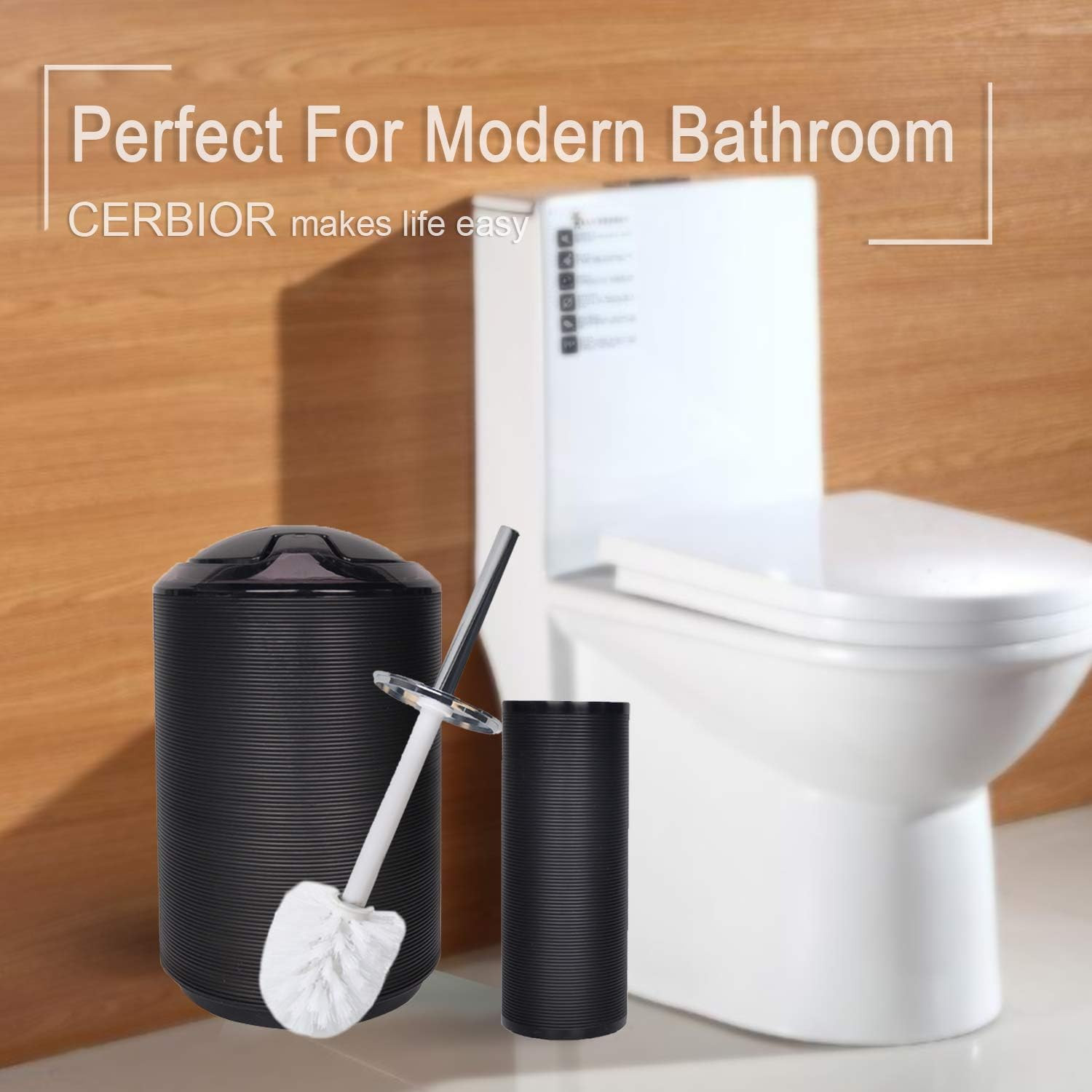 Elegant 6-Piece Black Bathroom Accessories Set for Home Décor and Gifts