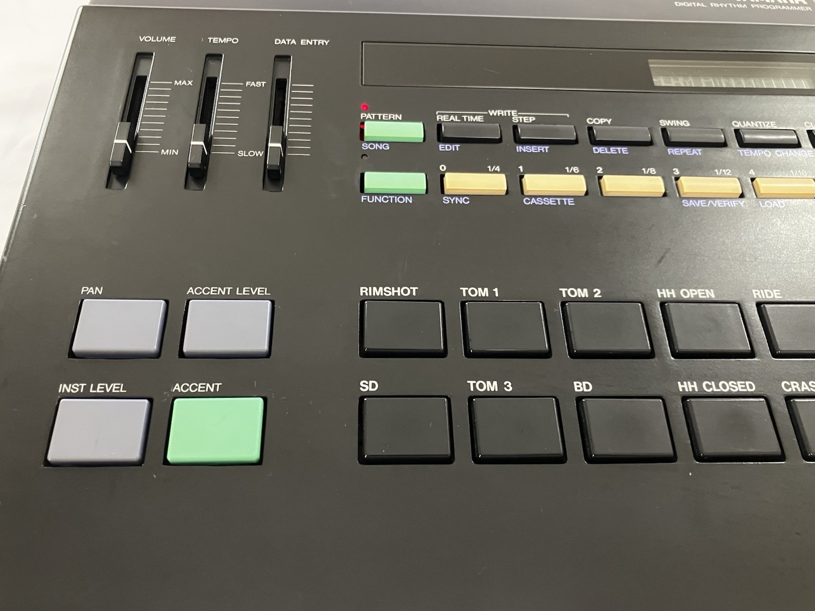 Yamaha RX15 Digital Drum Machine Tested Working Double-Trigger Pads w/ Manual