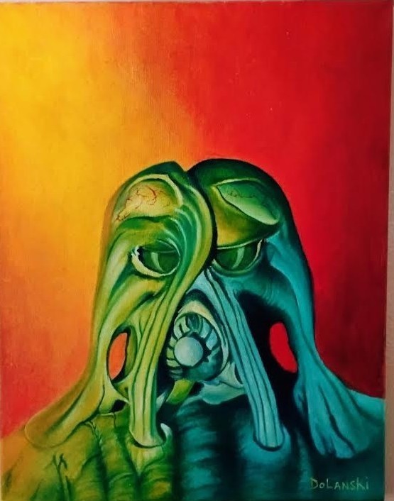 I Married a Monster from Outer Space oil painting Famous Monsters type artwork