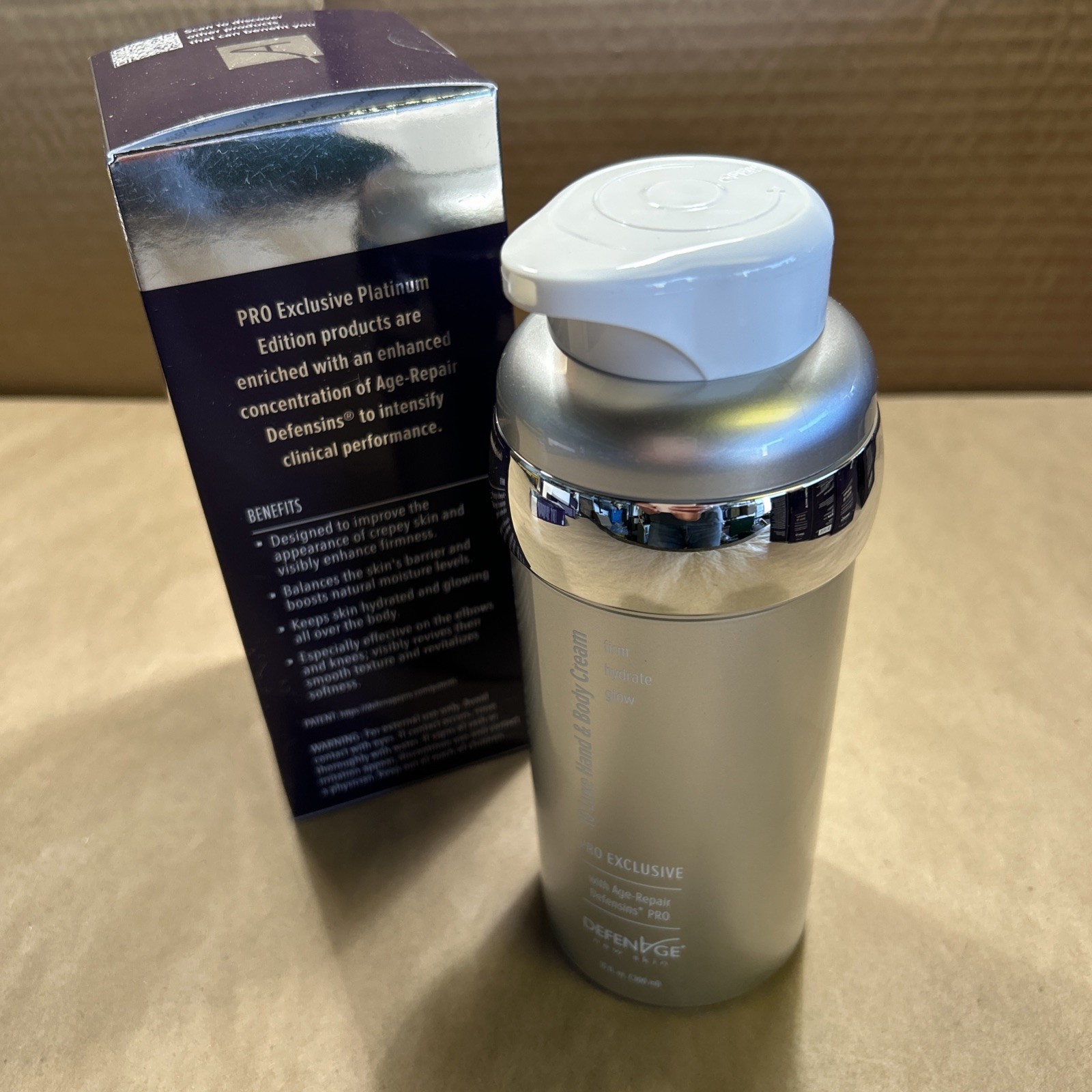 New DEFENAGE 10 Luxe Hand & Body Cream LARGE 10 Fl Oz Exp. 07-27 - NEW IN BOX