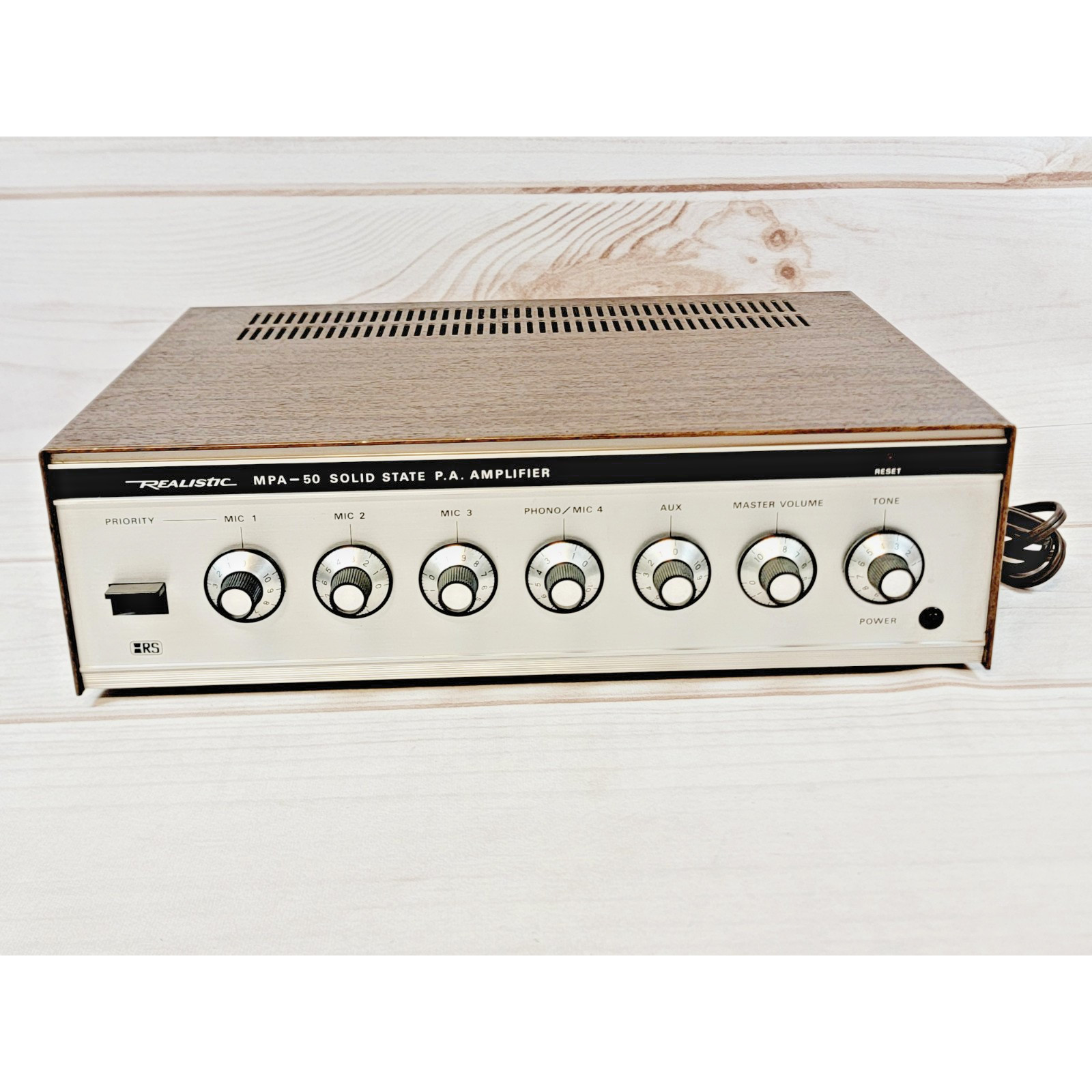 Vintage Realistic MPA-50 Solid State P.A. Amplifier W Manual Tested