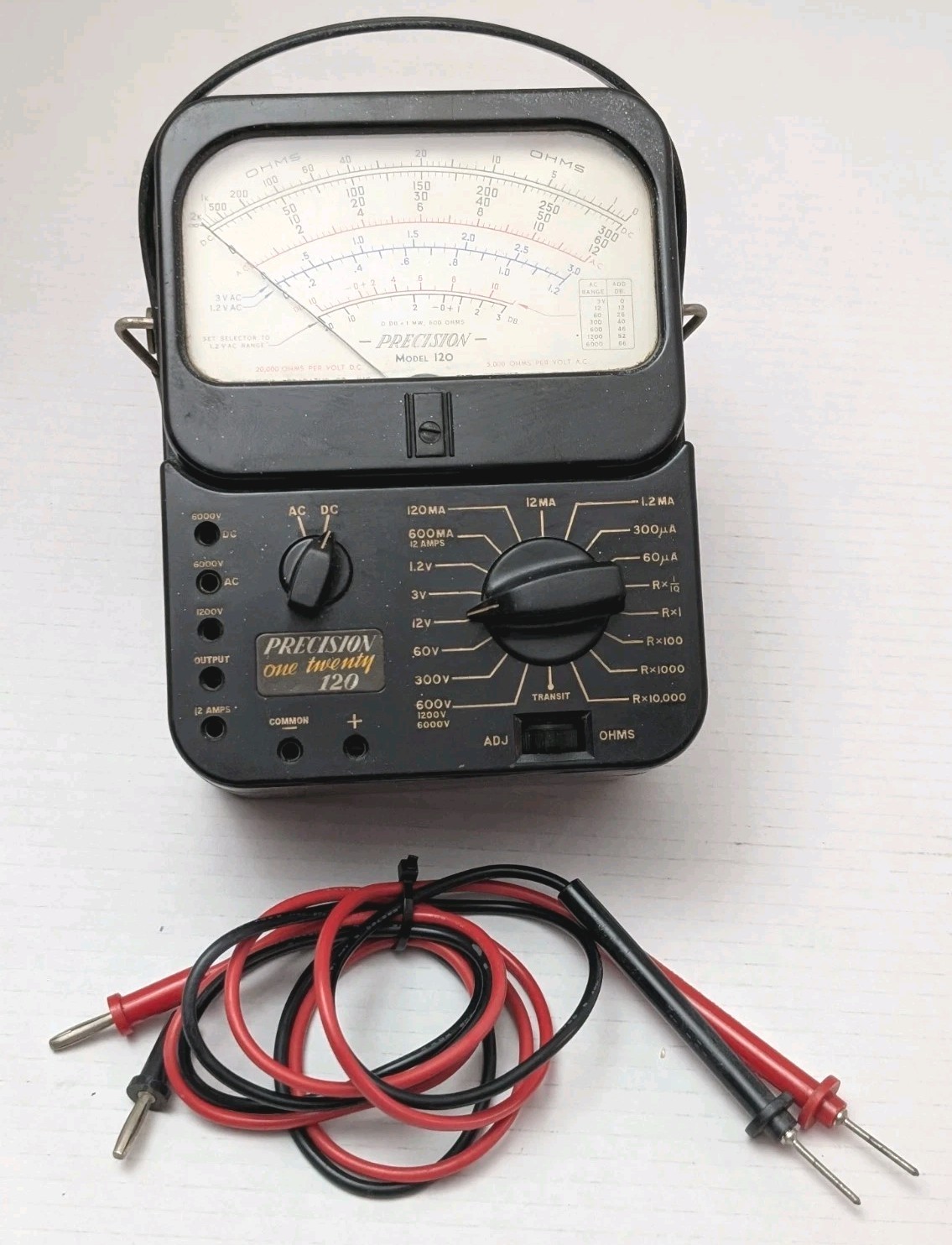 Vintage Precision Model 120 Analog Multimeter