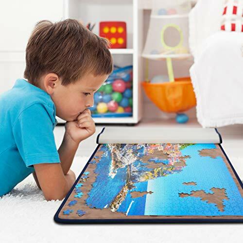 JIGSAW PUZZLE BOARD Portable Mat with Dustproof Cover Storage Saver Gray TEKTALK