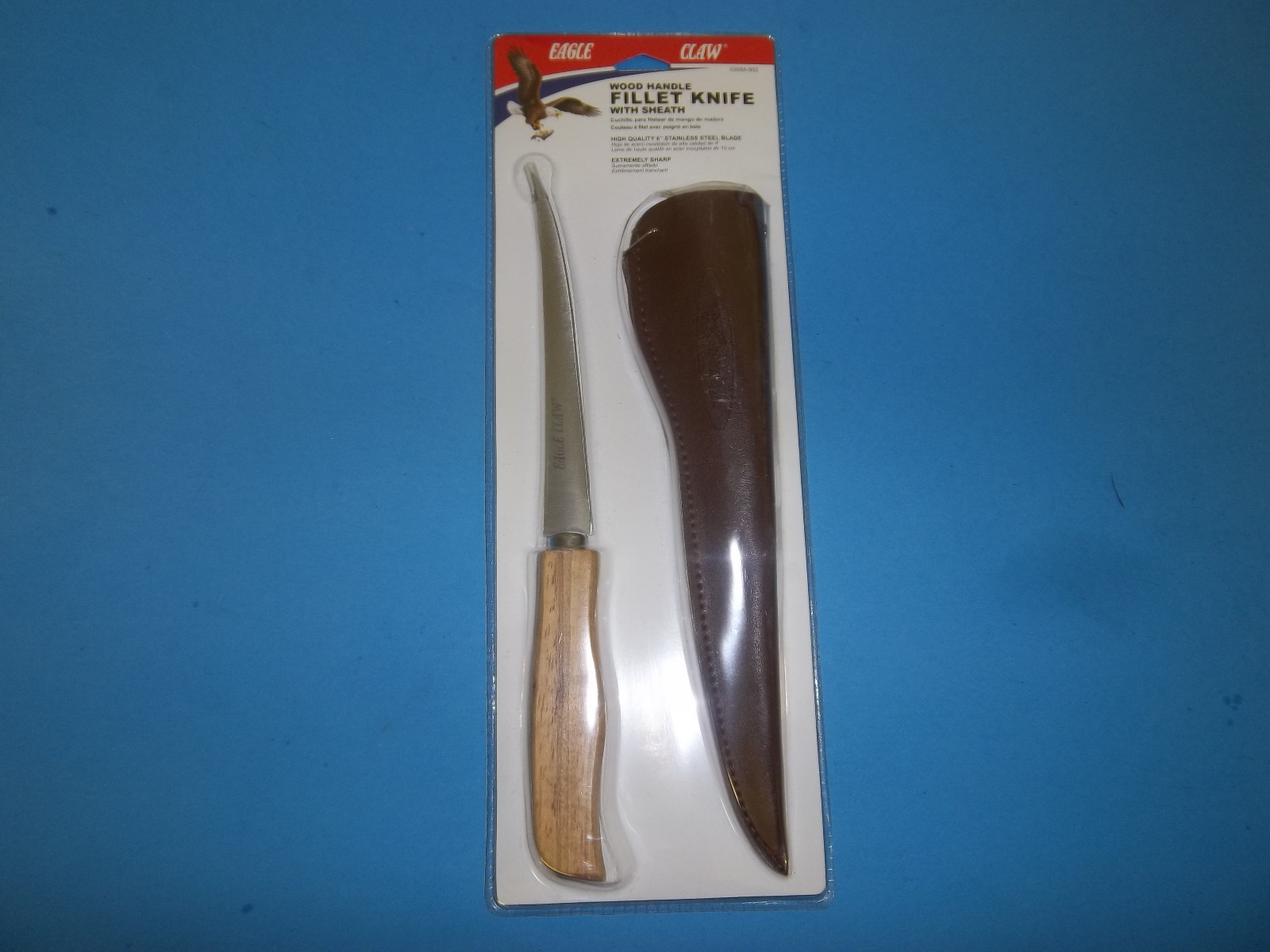 NEW EAGLE CLAW FILLET KNIFE  WITH SHEATH 6" BLADE